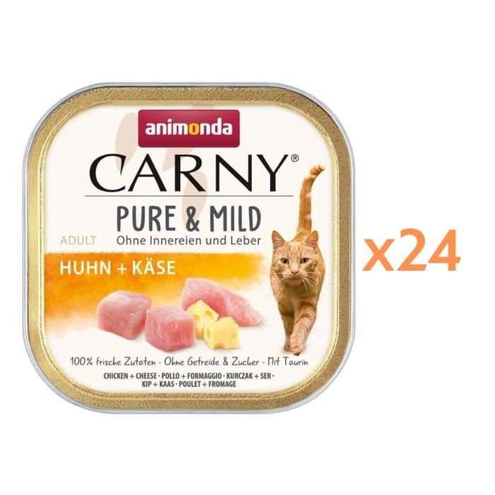 ANIMONDA Carny Pure & Mild Kurczak i ser 24x100g mokra karma dla kotów