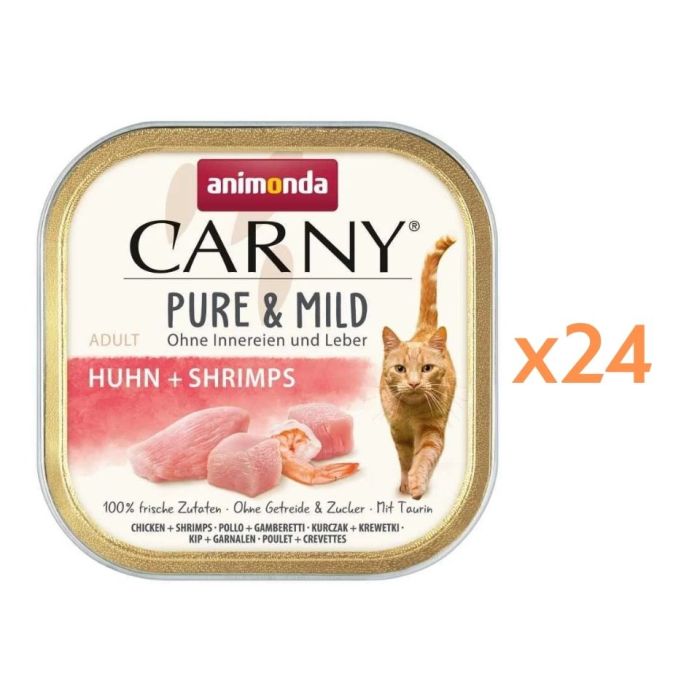 ANIMONDA Carny Pure & Mild Kurczak i krewetki 24x100g mokra karma dla kotów