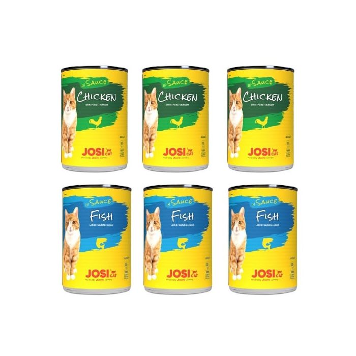 JOSERA JosiCat Mix smaków w sosie dla dorosłego kota 6x415g ryba i kurczak