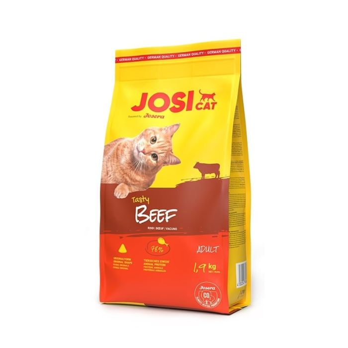 JOSERA JosiCat Tasty Beef 4x1,9kg z wołowiną dla dorosłych kotów