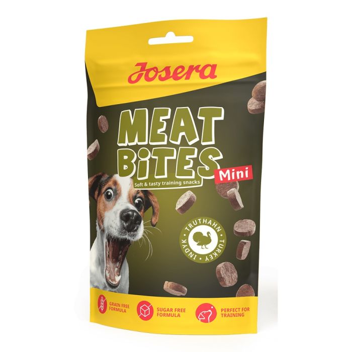 JOSERA Meat Bites Mini Turkey przysmaki treningowe z indykiem dla psów małych ras 12x70g