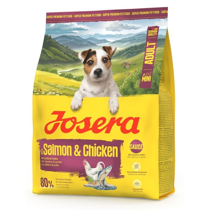 JOSERA Mini Adult Salmon and Chicken 12x900g bezglutenowa karma z sosem dla psów małych ras