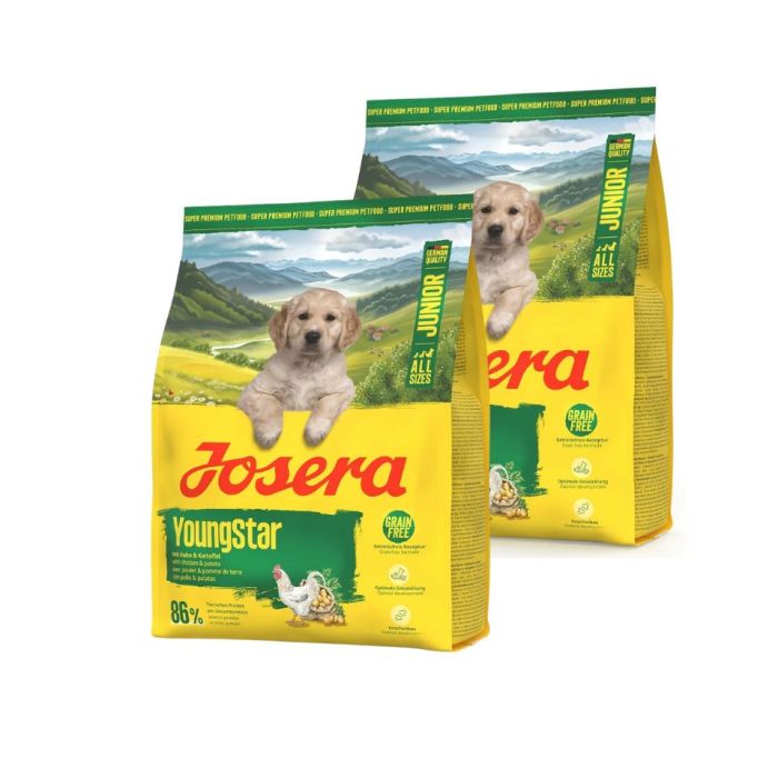 JOSERA YoungStar 2x900g bezzbożowa karma dla szczeniąt