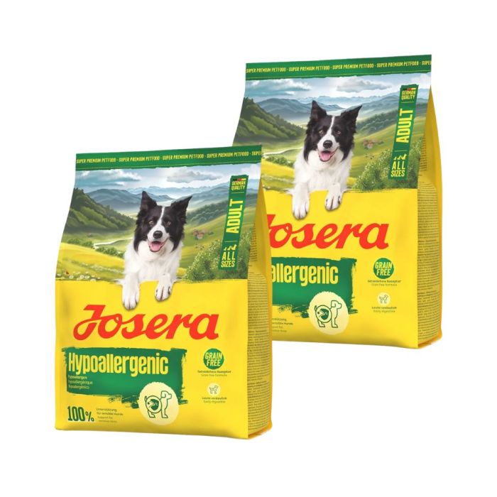 JOSERA Hypoallergenic Adult 2x900g bezzbożowa karma dla wrażliwych psów z owadami