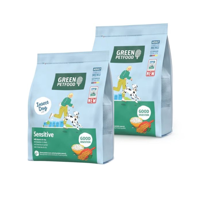 GREEN PETFOOD InsectDog Sensitive 2x900g dla wrażliwych psów z owadami i ryżem