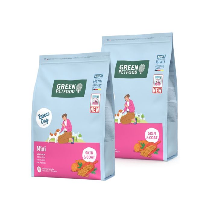 GREEN PETFOOD InsectDog Mini 2x3kg bezzbożowa karma z białkiem owadów dla małych psów