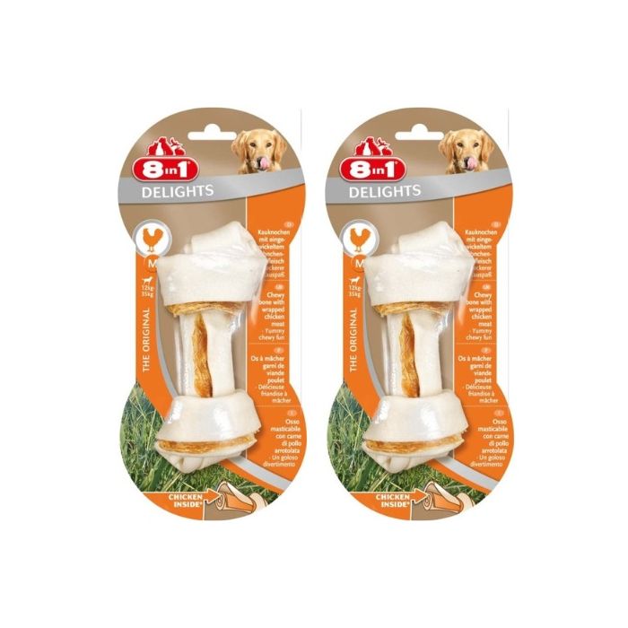 8IN1 Przysmak dla psa Delights bone M z kurczakiem 2szt.