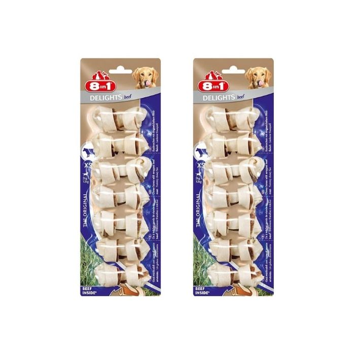 8IN1 Kość dla psa Beef Dlights Bones XS 2x7 szt.