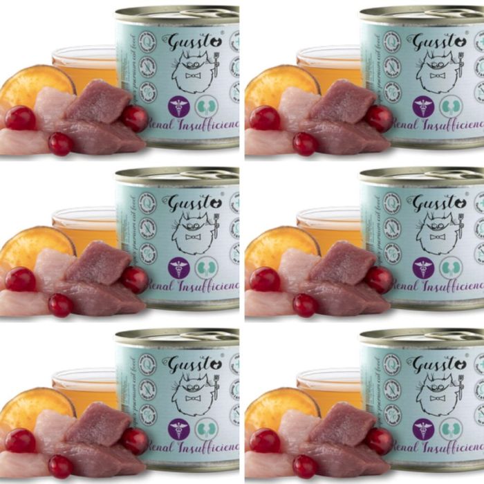 GUSSTO Vet Renal Insufficiency 6x200 g indyk i gęś na schorzenia nerek