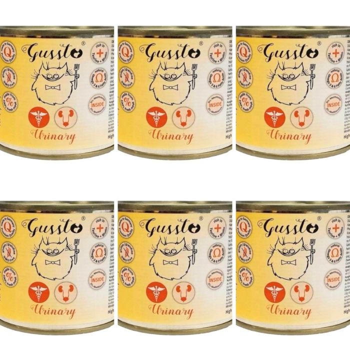 GUSSTO Cat Urinary 6x200 g karma dla kotów z kamicą moczową