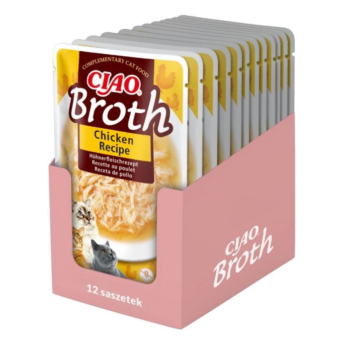 INABA CIAO Broth Bulion z kurczakiem dla kotów 12x40 g