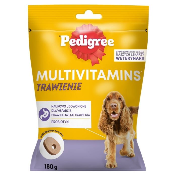 PEDIGREE Multivitamins Trawienie karma uzupełniająca na trawienie dla dorosłych psów smak kurczaka 7 x 180 g