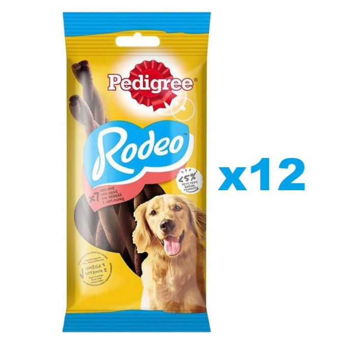 PEDIGREE Rodeo 12x122 g przysmak z wołowiną dla psów