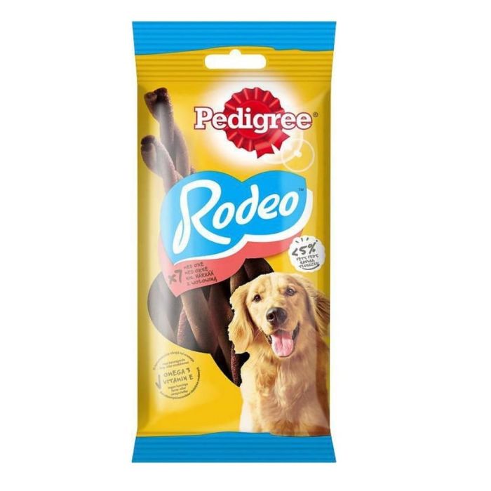 PEDIGREE Rodeo 10x 122 g przysmak z wołowiną dla psów