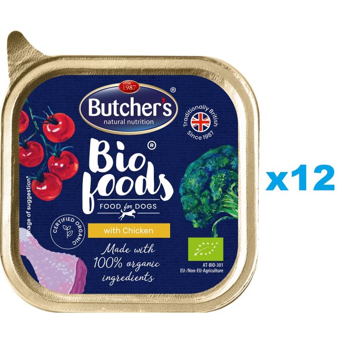 BUTCHER'S BIO foods kurczak 12 x 150 g pasztet dla psa