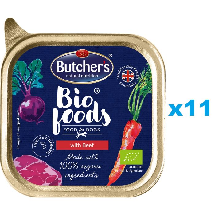 BUTCHER'S BIO foods wołowina 11 x 150 g pasztet dla psa