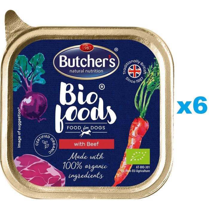 BUTCHER'S BIO foods wołowina 6 x 150 g pasztet dla psa