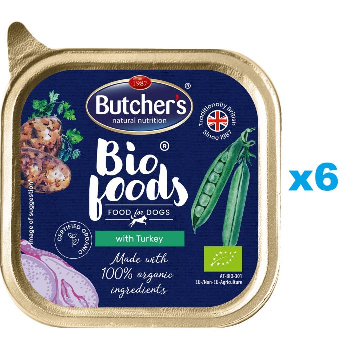 BUTCHER'S BIO foods indyk 6 x 150 g pasztet dla psa