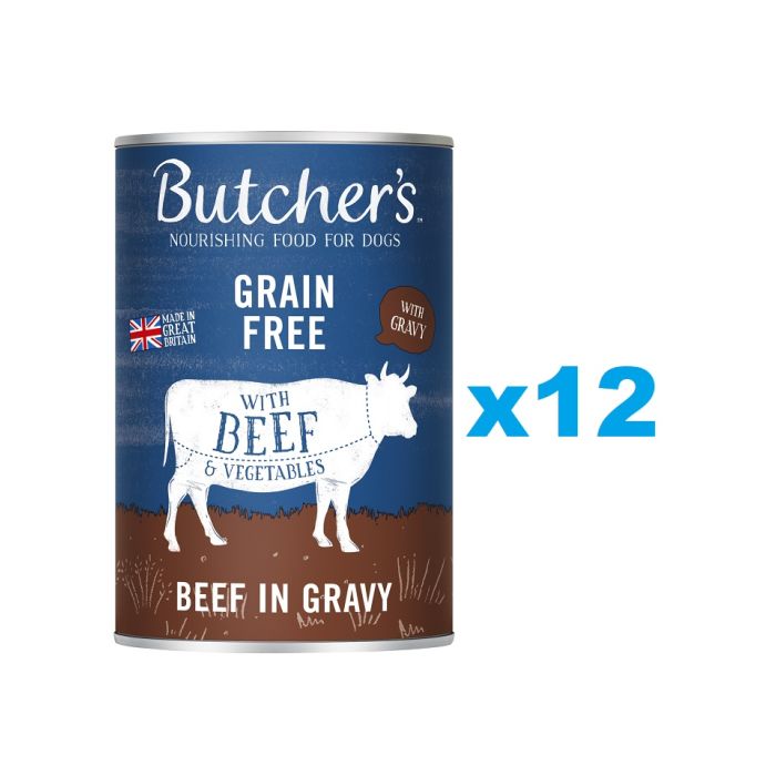 BUTCHER'S Original Recipe in Gravy kawałki z wołowiną w sosie dla psa 12 x 400g