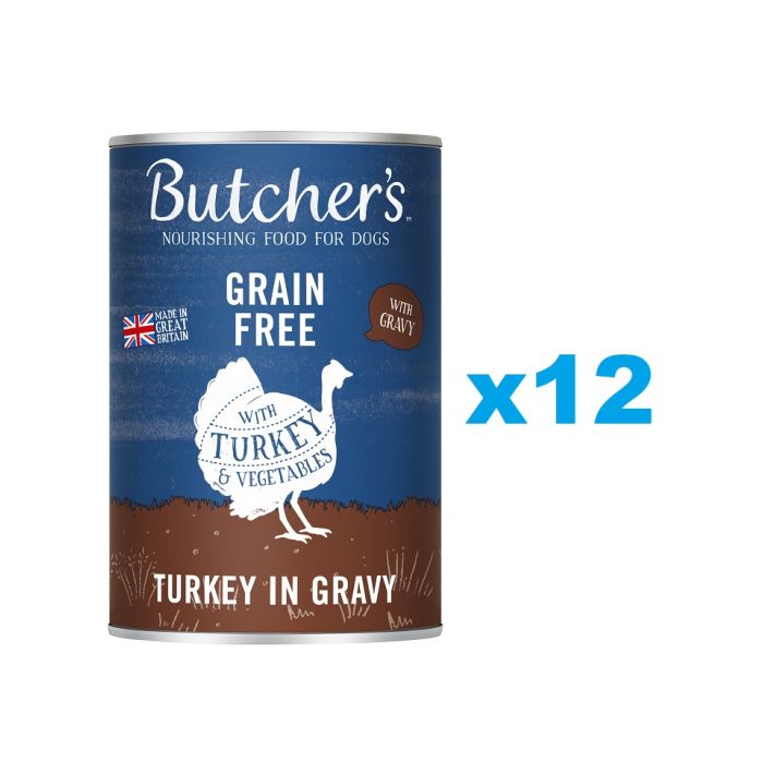 BUTCHER'S Original Recipe in Gravy, karma dla psa, kawałki z indykiem w sosie 12 x 400g