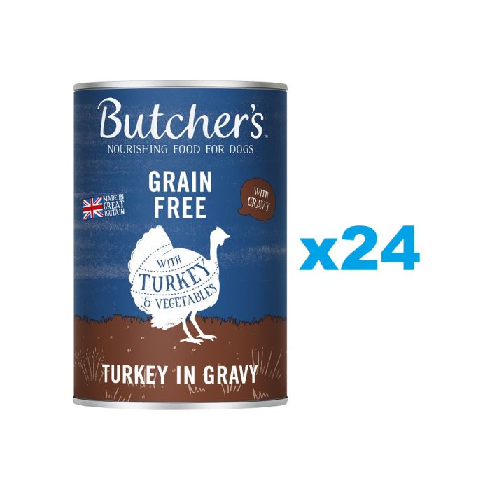 BUTCHER'S Original Recipe in Gravy, karma dla psa, kawałki z indykiem w sosie 24 x 400g
