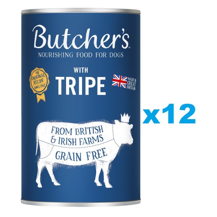 BUTCHER'S Original Tripe Mix, karma dla psa, ze żwaczem, pasztet 12 x 1200g