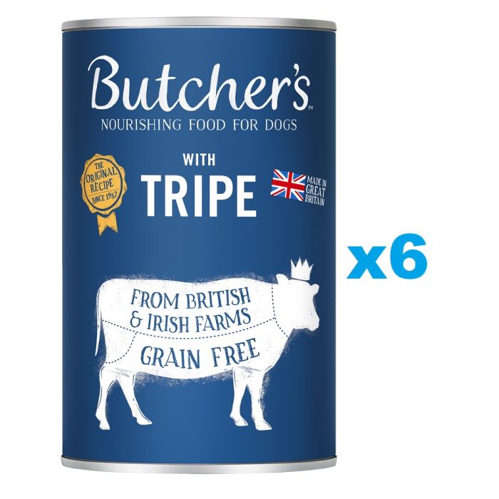 BUTCHER'S Original Tripe Mix, karma dla psa, ze żwaczem, pasztet 6 x 1200g