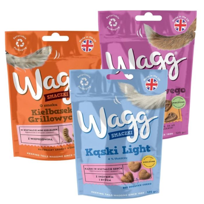 WAGG Mix smaków 3x125g smaczki dla psa