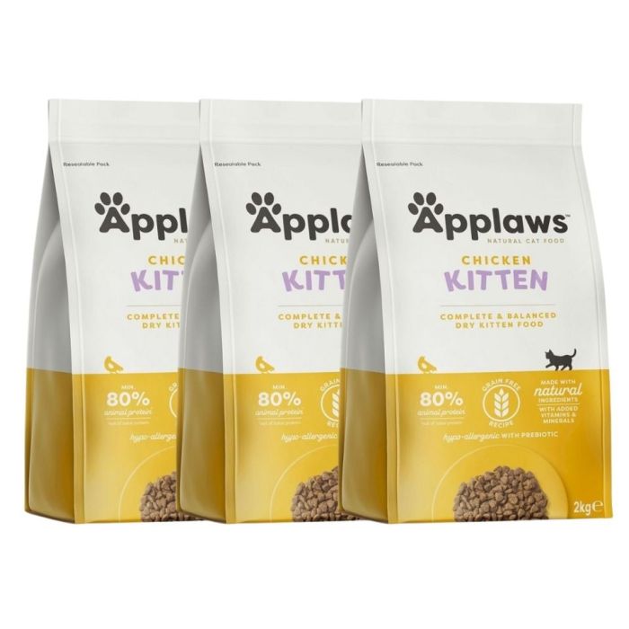 APPLAWS Cat Kitten Chicken 6 kg (3x2 kg) z kurczakiem dla kociąt