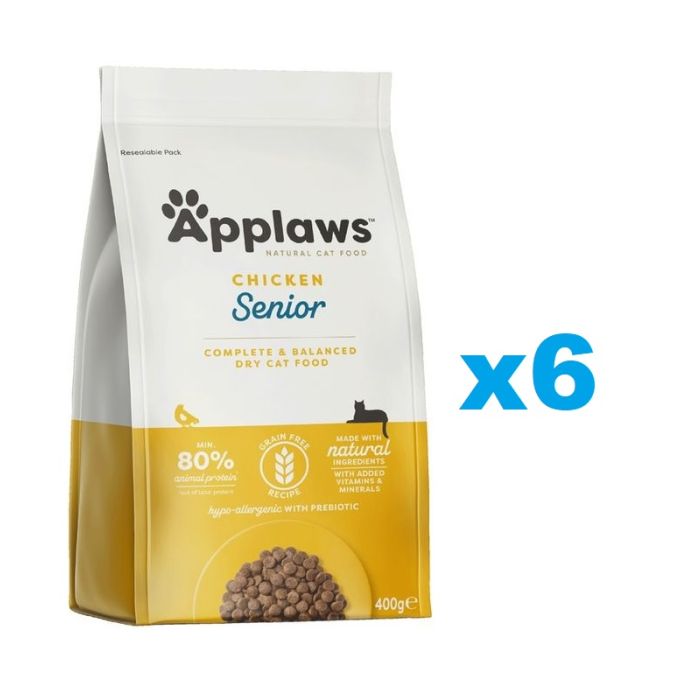 APPLAWS Cat Senior Chicken 2,4 kg (6x400 g) z kurczakiem dla starszych kotów
