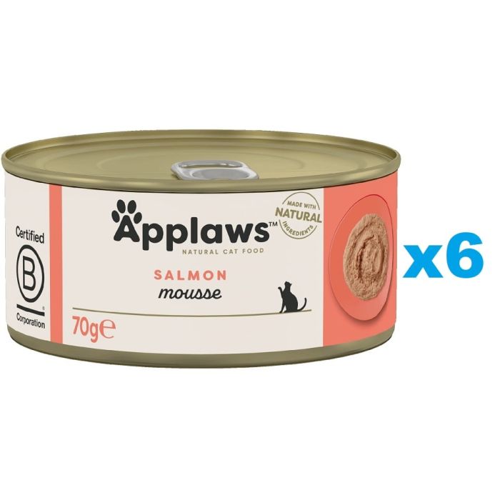 APPLAWS Cat Adult Mousse Salmon mus z łososiem 6x70 g