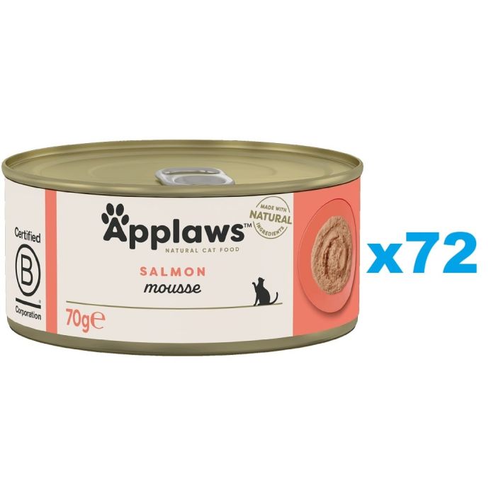 APPLAWS Cat Adult Mousse Salmon mus z łososiem 72x70 g