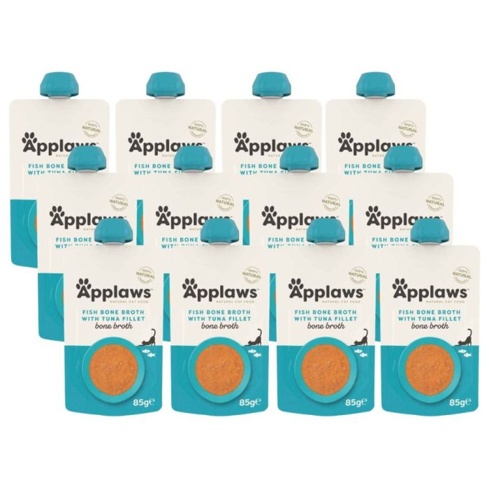 APPLAWS Cat fish bone broth 12x85g rosół z ości rybnych z filetem z tuńczyka