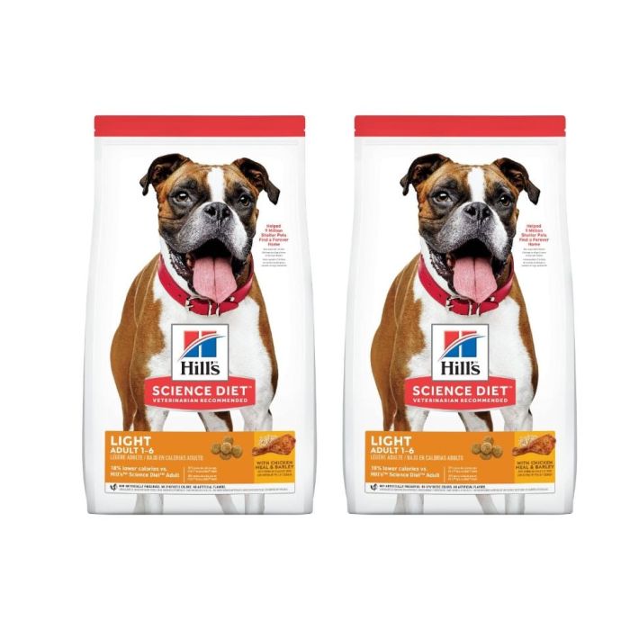 HILL'S Science Plan Adult Light Medium breed sucha karma z kurczakiem 28 kg (2x14 kg)