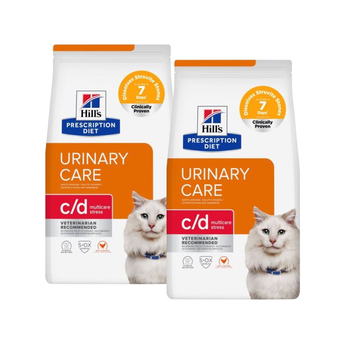 HILL'S Prescription Diet Feline Urinary Care c/d Multicare Stress 2x8 kg dla kotów na choroby układu moczowego