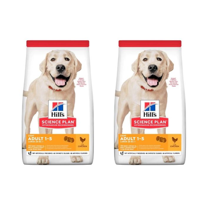 HILL'S Science Plan Canine Adult Light Large breed Chicken karma dla psów ras dużych kurczak 36 kg (2x18 kg)