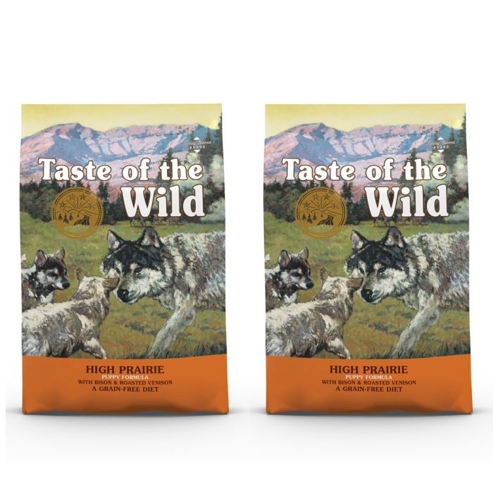 TASTE OF THE WILD High Prairie Puppy 24.4 kg (2 x 12,2 kg) z bizonem i pieczonym jeleniem