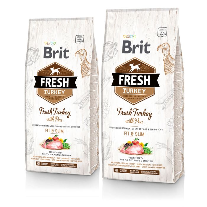 BRIT Fresh turkey with pea light fit & slim 24 kg (2 x 12 kg)