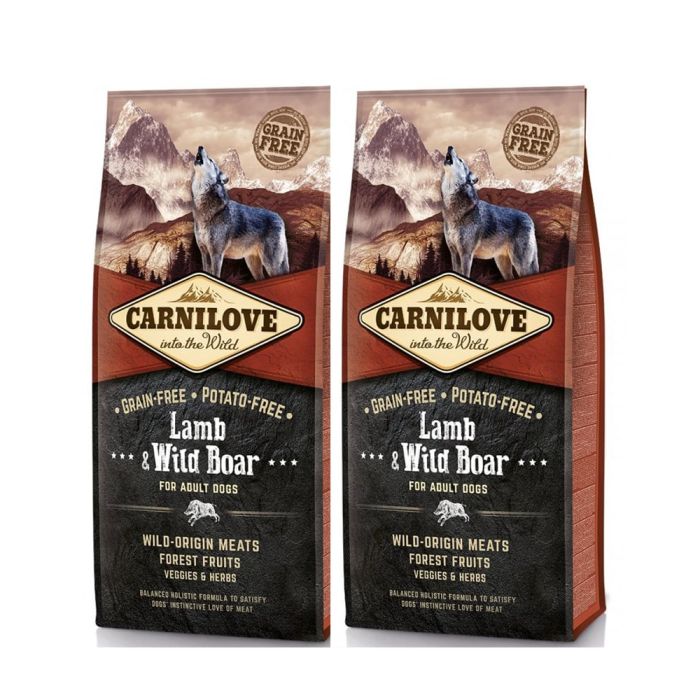 CARNILOVE Adult jagnięcina i dzik 24 kg (2 x 12 kg)