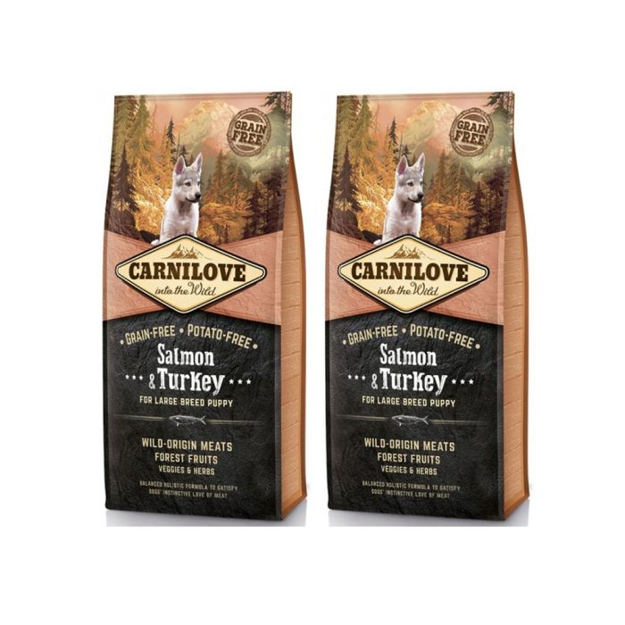 CARNILOVE Puppy large breed łosoś i indyk 24 kg (2 x 12 kg)