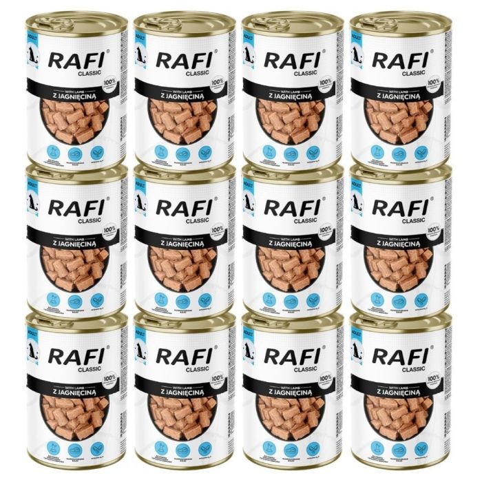 RAFI Classic Jagnięcina w sosie 12x1240 g mokra karma dla psów wszystkich ras