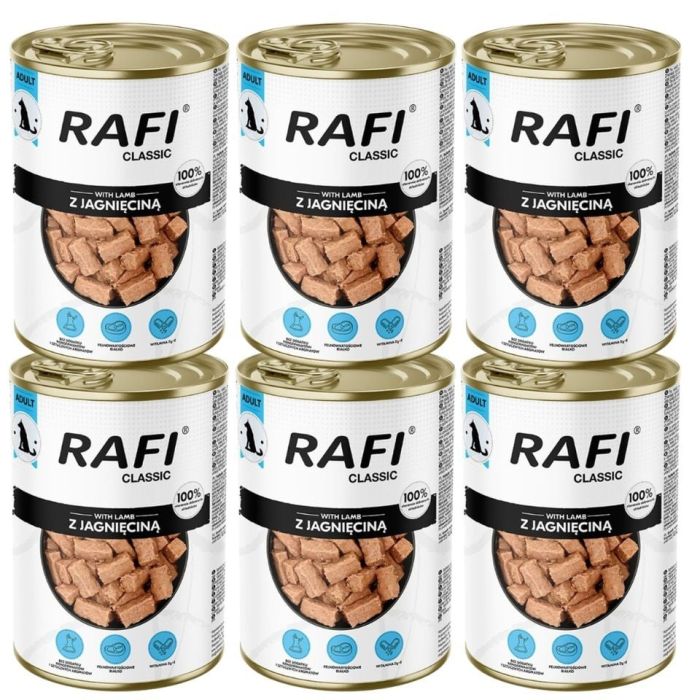 RAFI Classic Jagnięcina w sosie 6x1240 g mokra karma dla psów wszystkich ras