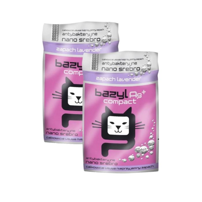 BAZYL Ag+ Compact Lavender 2x5 l lawendowy żwirek bentonitowy dla kotów
