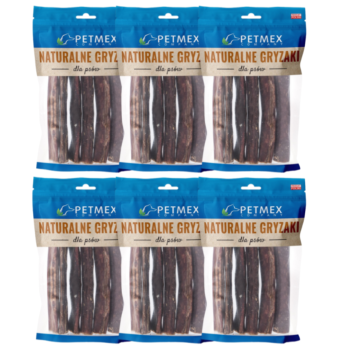 PETMEX Przełyk wołowy okrągły 6x100g naturalny gryzak dla psa