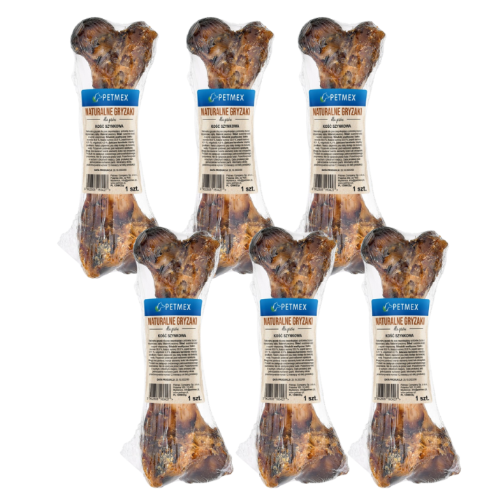 PETMEX Kość szynkowa 6 szt. naturalny gryzak dla psa