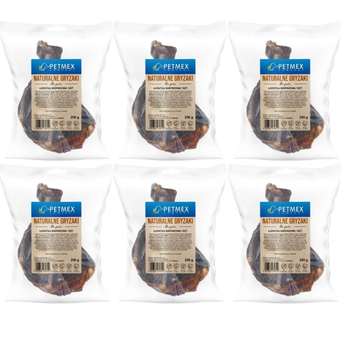 PETMEX Łopatka wieprzowa 6 szt. naturalny gryzak dla psa