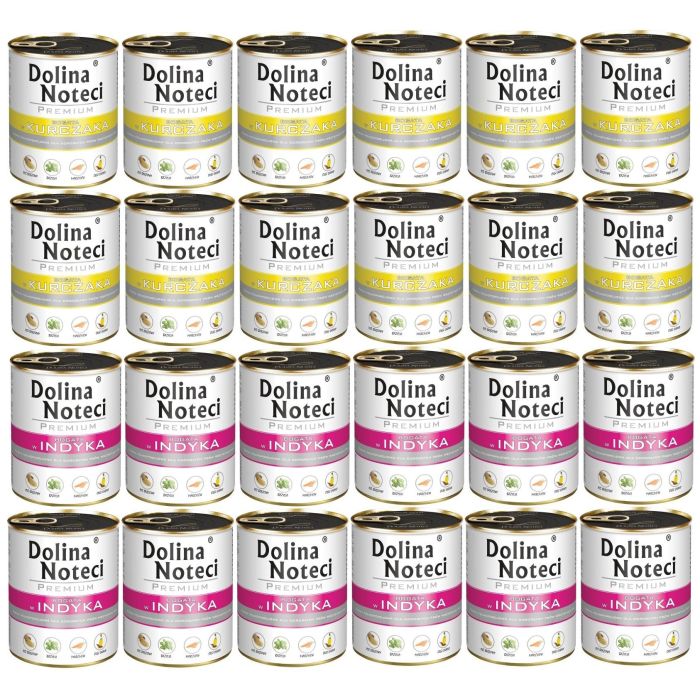 DOLINA NOTECI Mix smaków Premium Bogata w kurczaka i indyka 24x800g