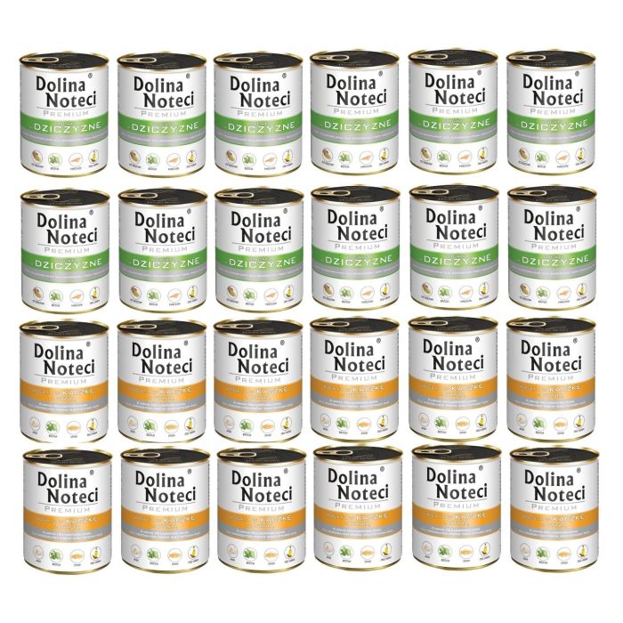 DOLINA NOTECI Mix smaków Premium Bogata w kaczkę z dynią i dziczyznę 24x800g