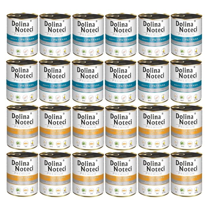 DOLINA NOTECI Mix smaków Premium Bogata w pstrąga i w kaczkę z dynią 24x800g