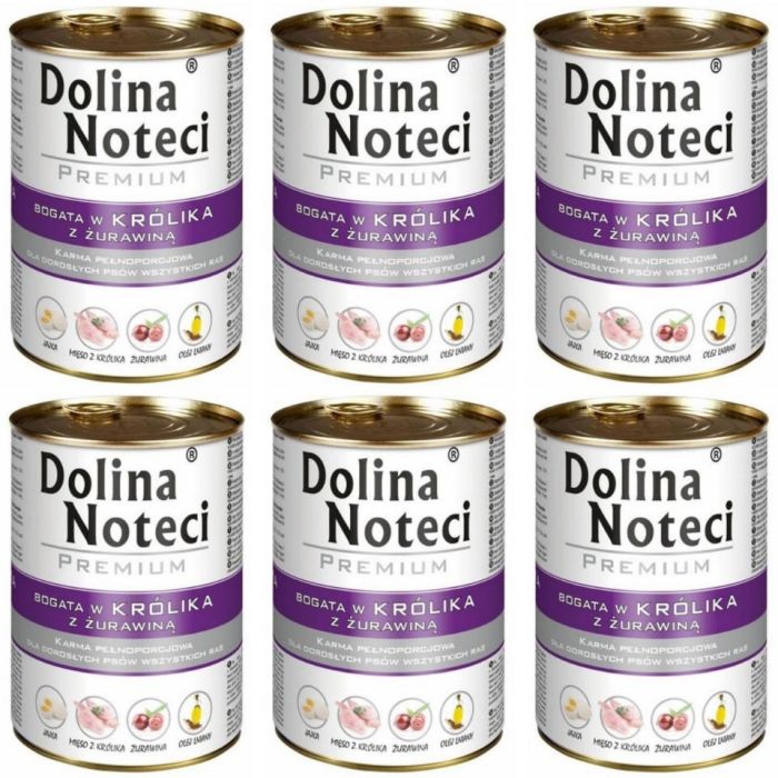DOLINA NOTECI Premium bogata w królika z żurawiną 6x400 g